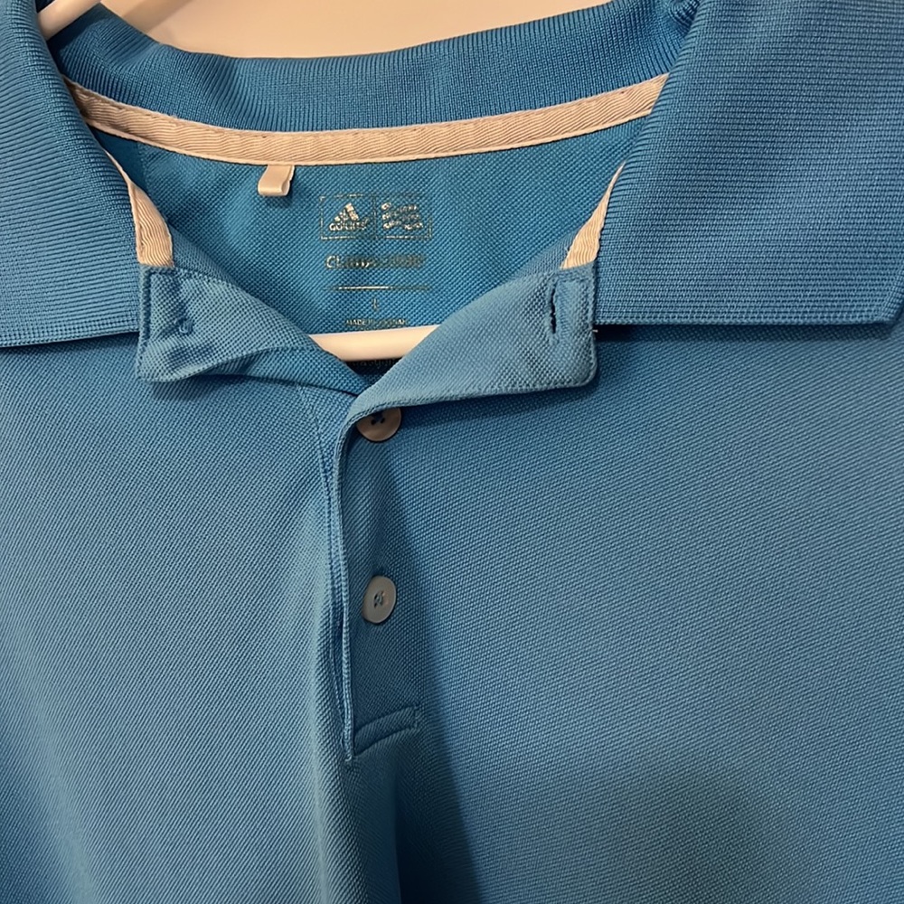 adidas Blue Polo Shirt - Picture 3 of 8